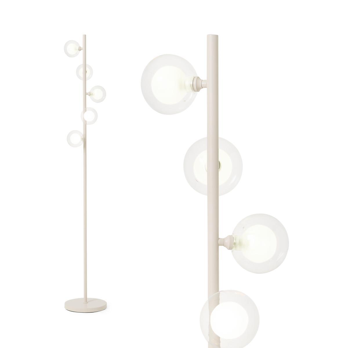 Masako LED Floor Lamp, Ivory & Clear Glass – image 2