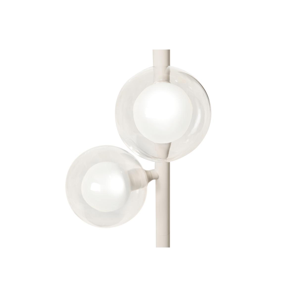 Masako LED Floor Lamp, Ivory & Clear Glass – image 6