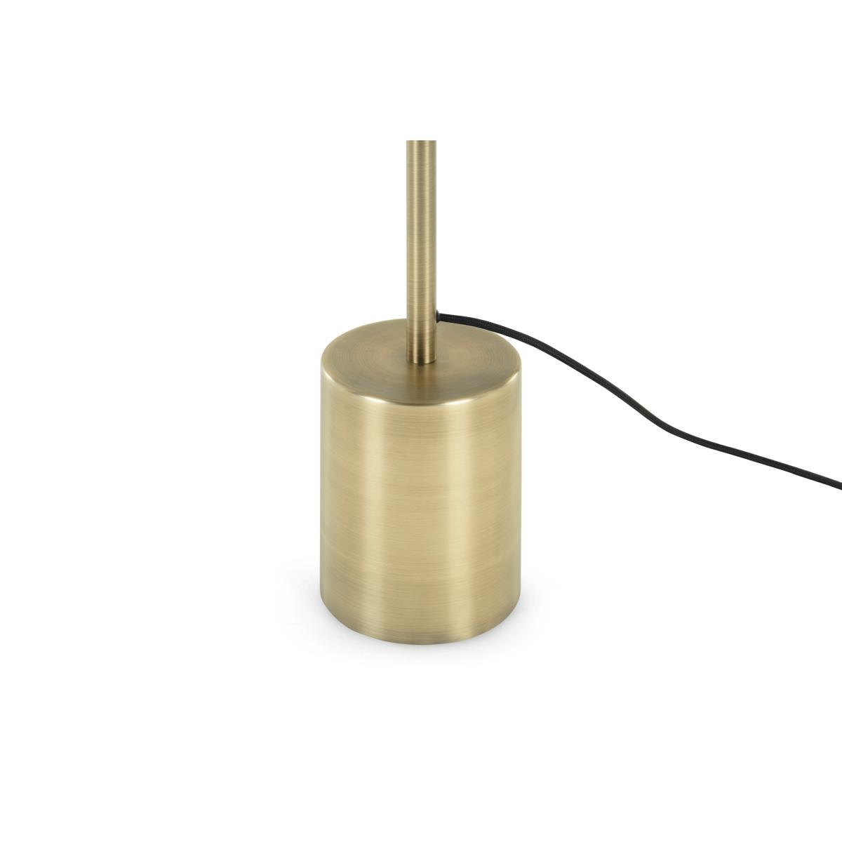 Briz Textured Glass Floor Lamp, Antique Brass & Smoke – image 6
