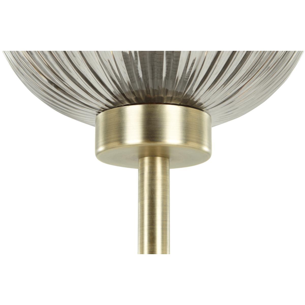 Briz Textured Glass Floor Lamp, Antique Brass & Smoke – image 7