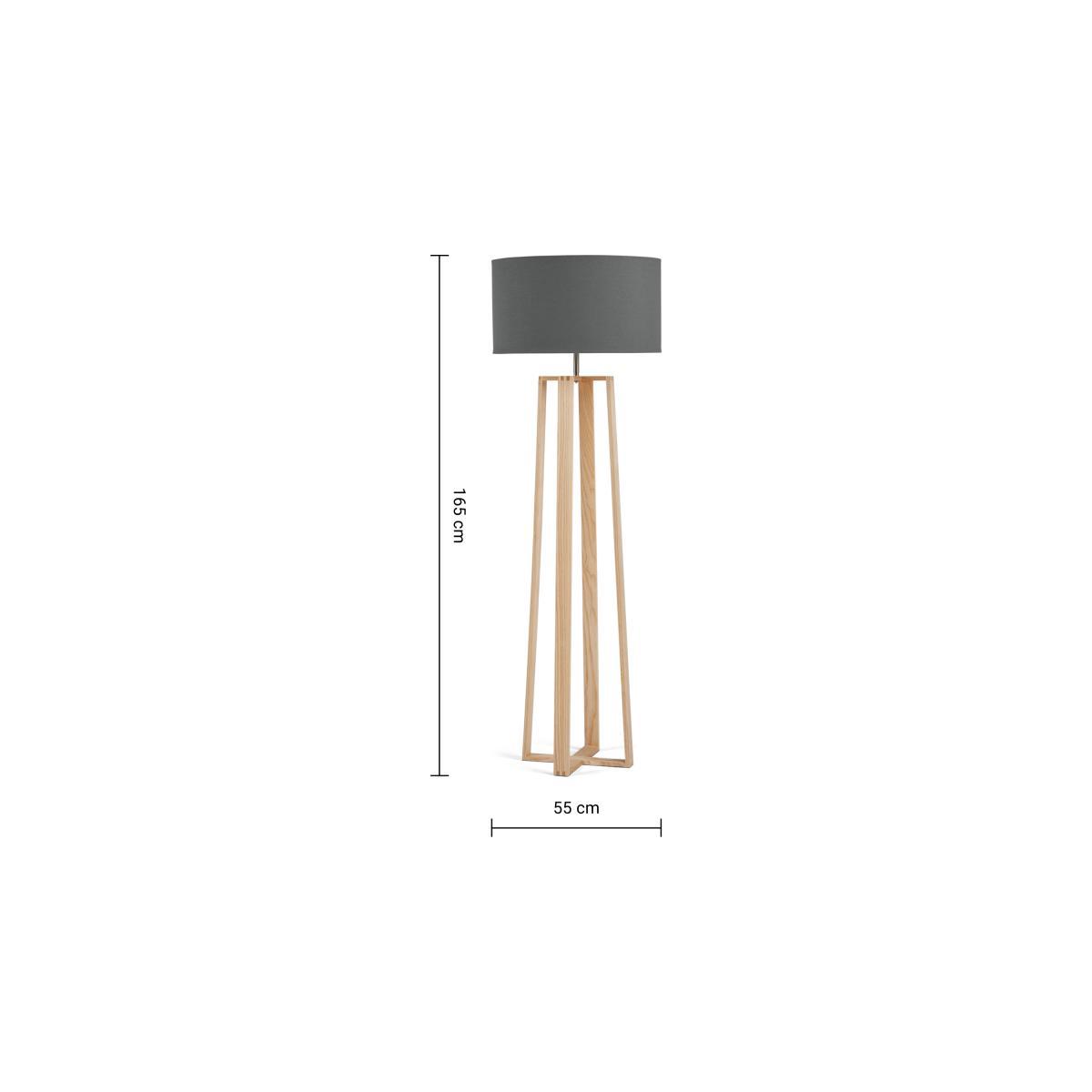 Asher Large Wooden Floor Lamp, Natural – image 8