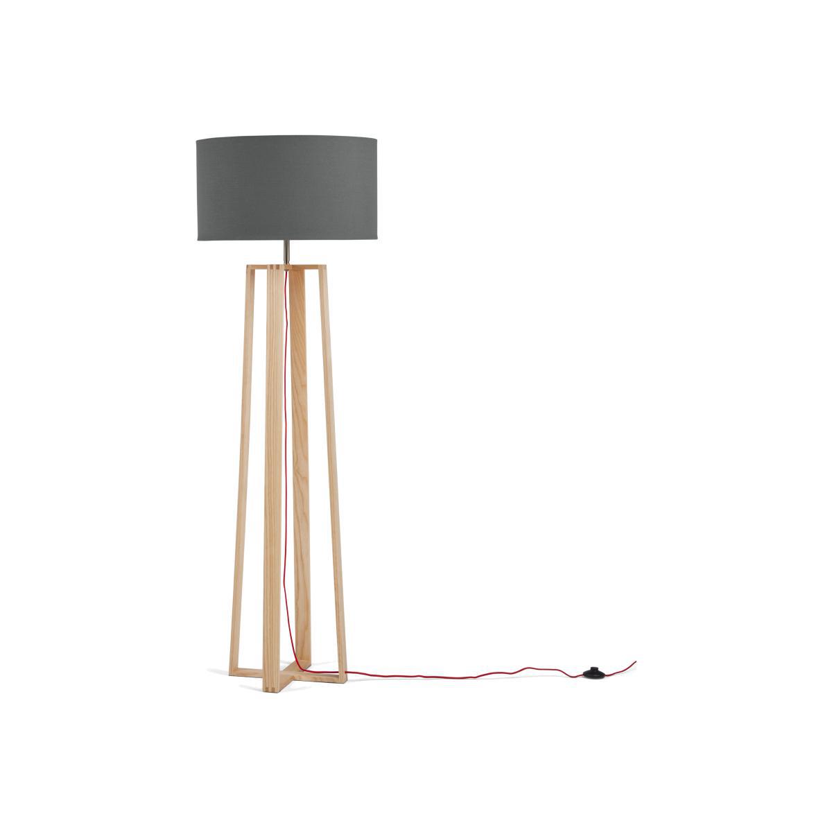 Asher Large Wooden Floor Lamp, Natural – image 1