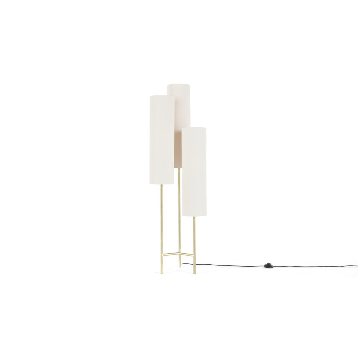 Lance 3 Light Floor Lamp, White & Brass – image 8
