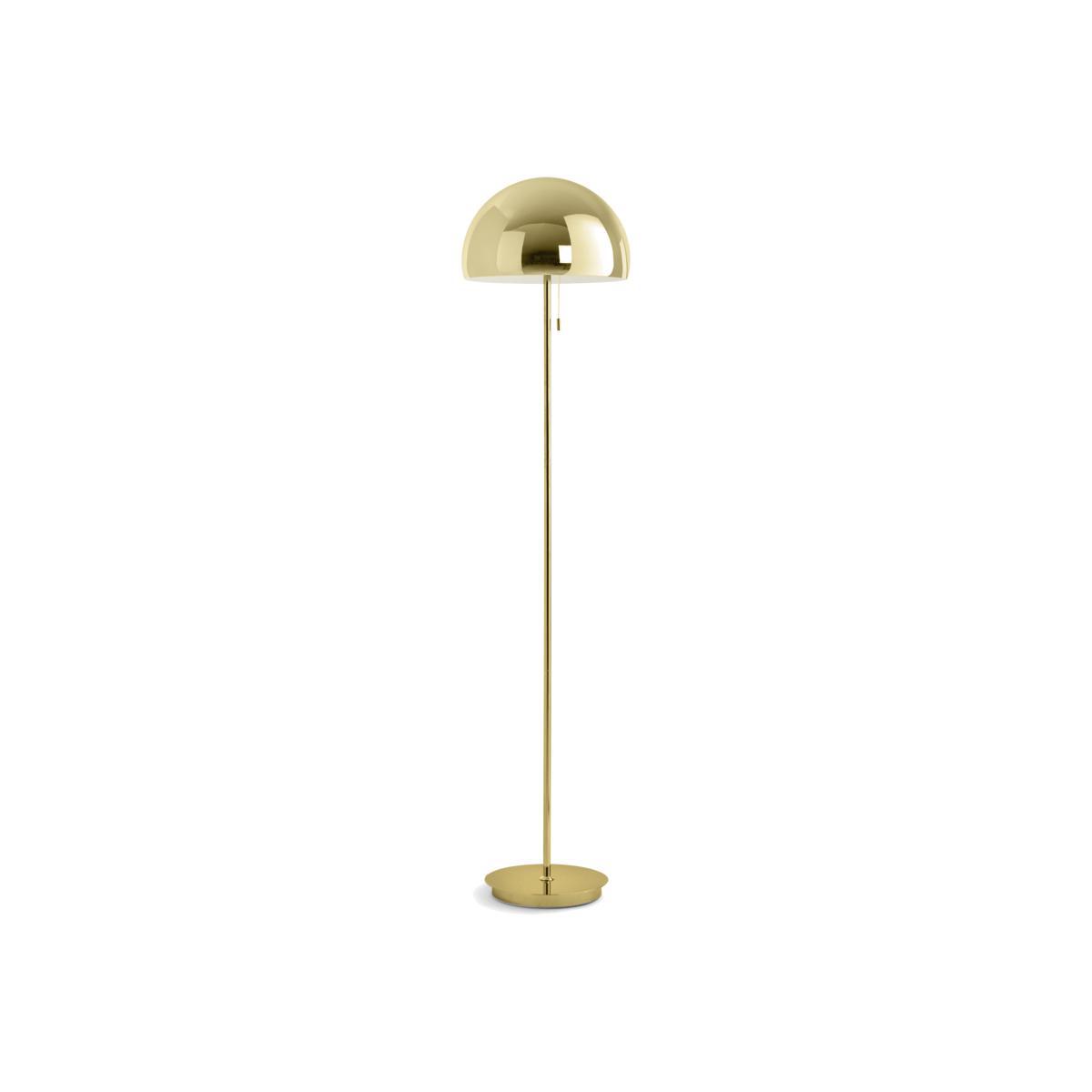 Collet Dome Floor Lamp, Brass – image 1