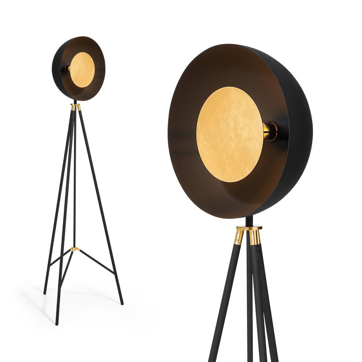 Ward Tripod Floor Lamp, Black & Gold Foil – image 2