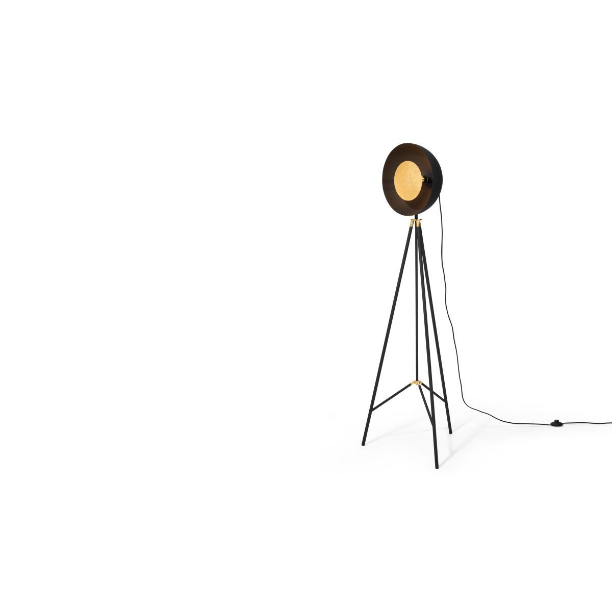 Ward Tripod Floor Lamp, Black & Gold Foil – image 3