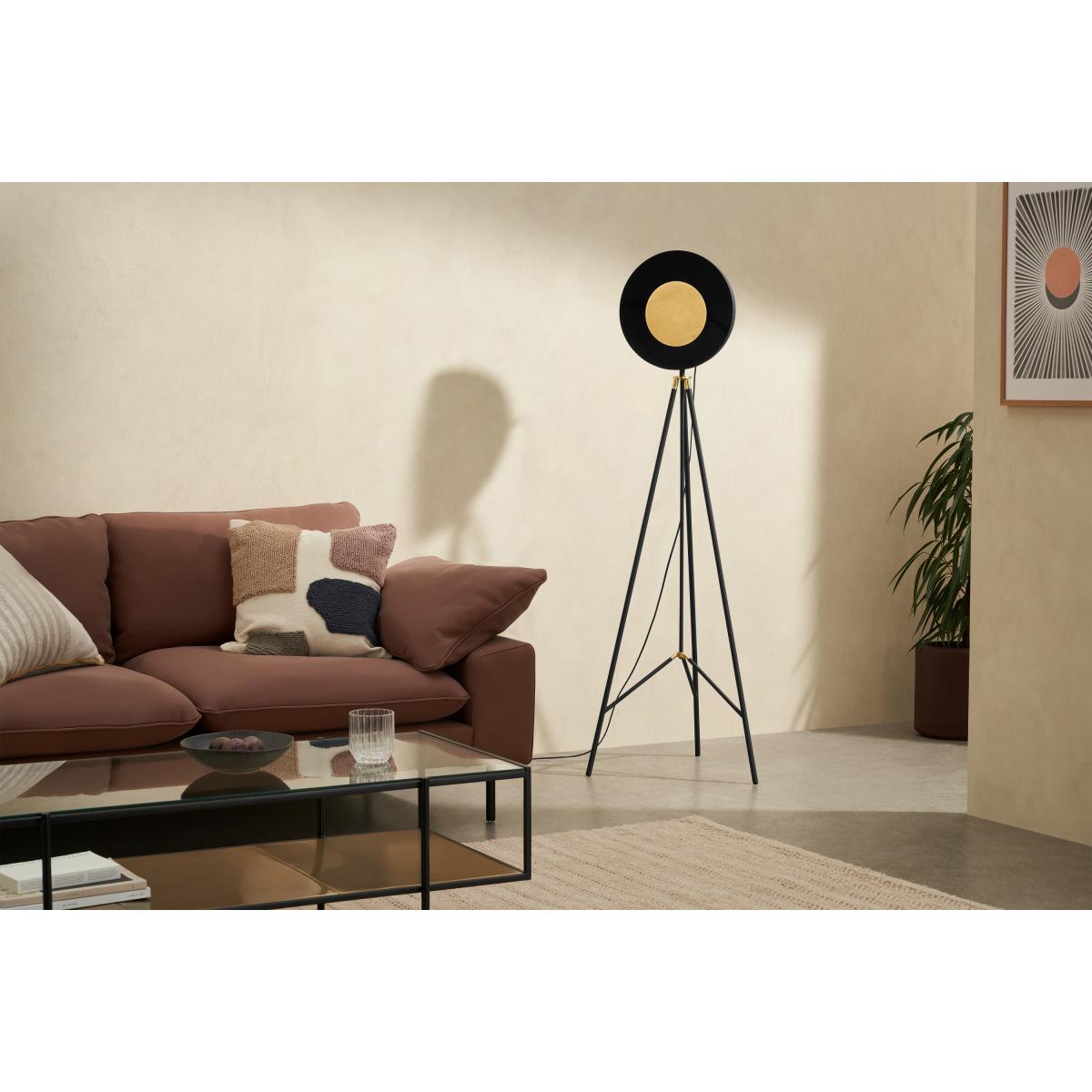 Ward Tripod Floor Lamp, Black & Gold Foil – image 4