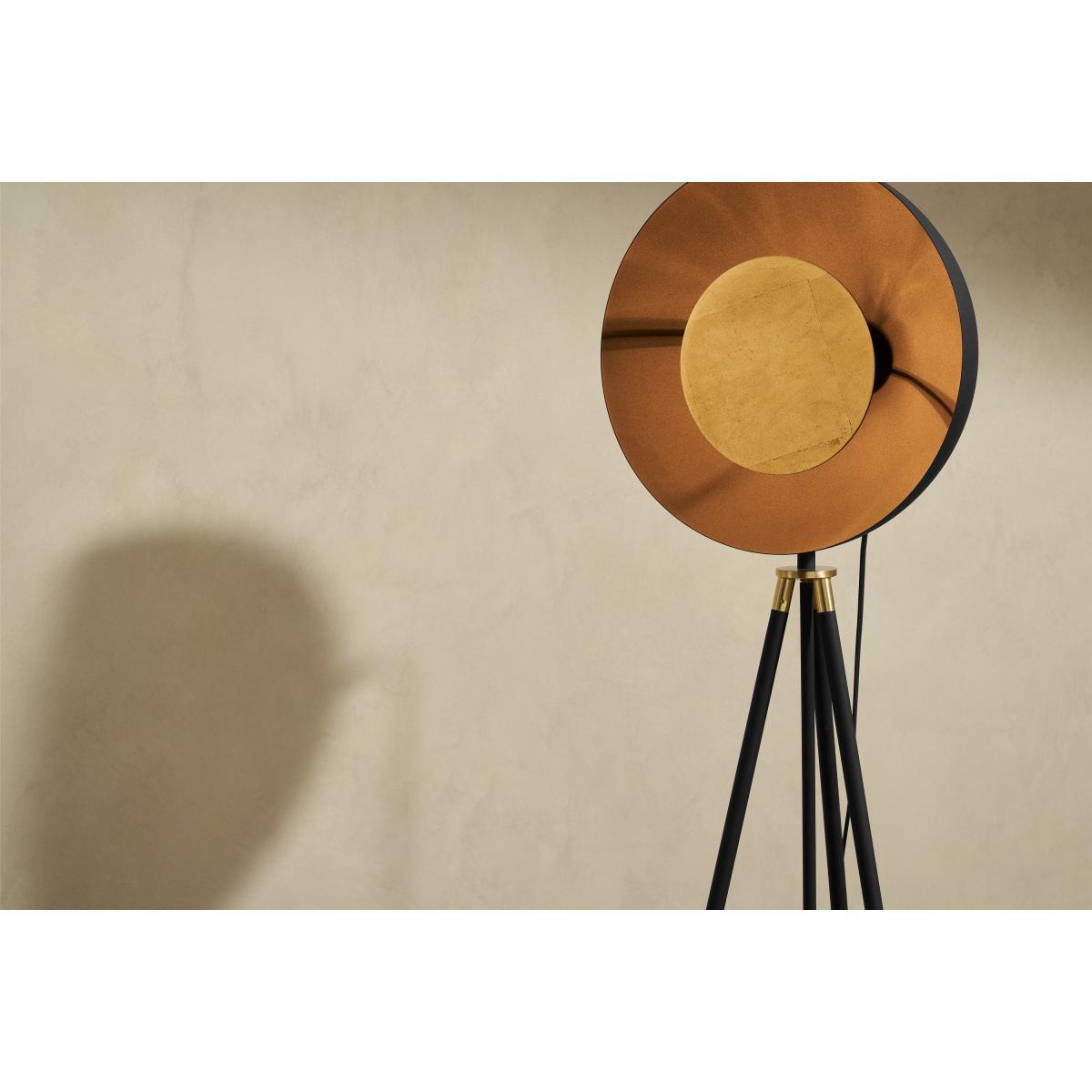 Ward Tripod Floor Lamp, Black & Gold Foil – image 5