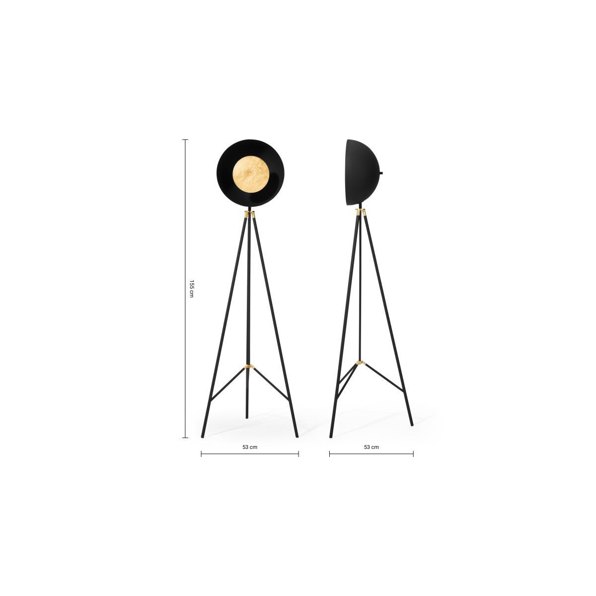 Ward Tripod Floor Lamp, Black & Gold Foil – image 9