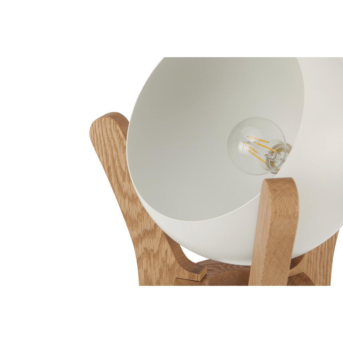 Sputnik Floor Lamp, White & Wood – image 6
