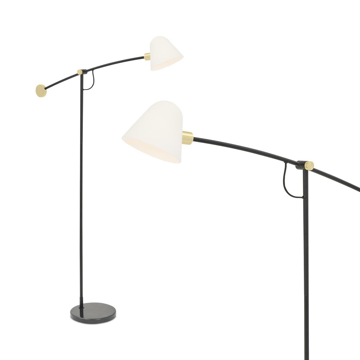 Calico Floor Lamp, Black & Brass – image 2