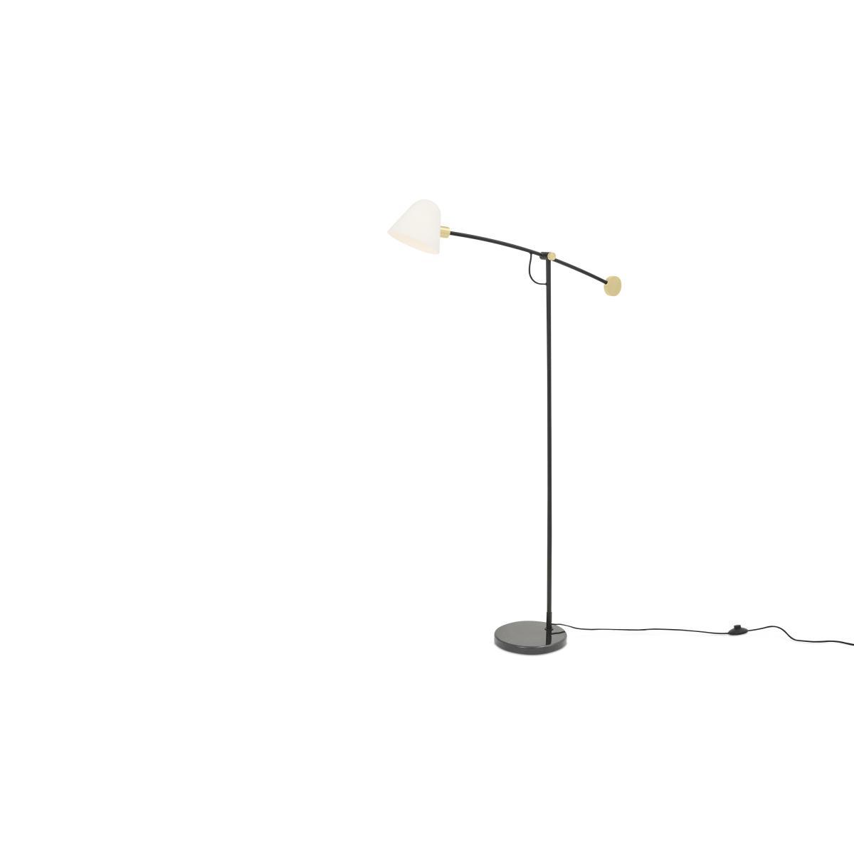 Calico Floor Lamp, Black & Brass – image 3