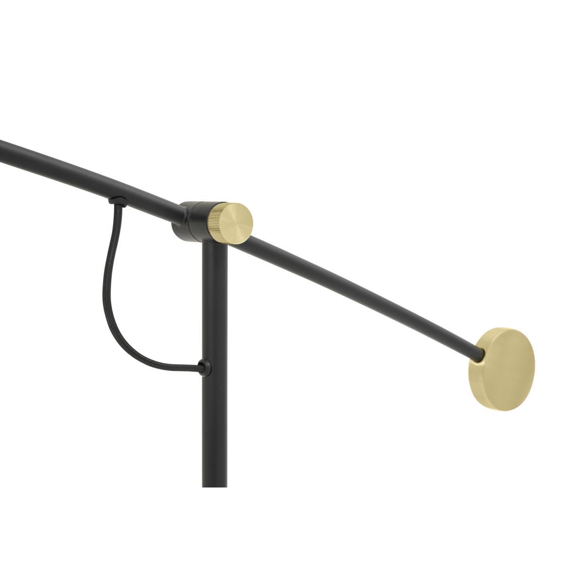 Calico Floor Lamp, Black & Brass – image 6