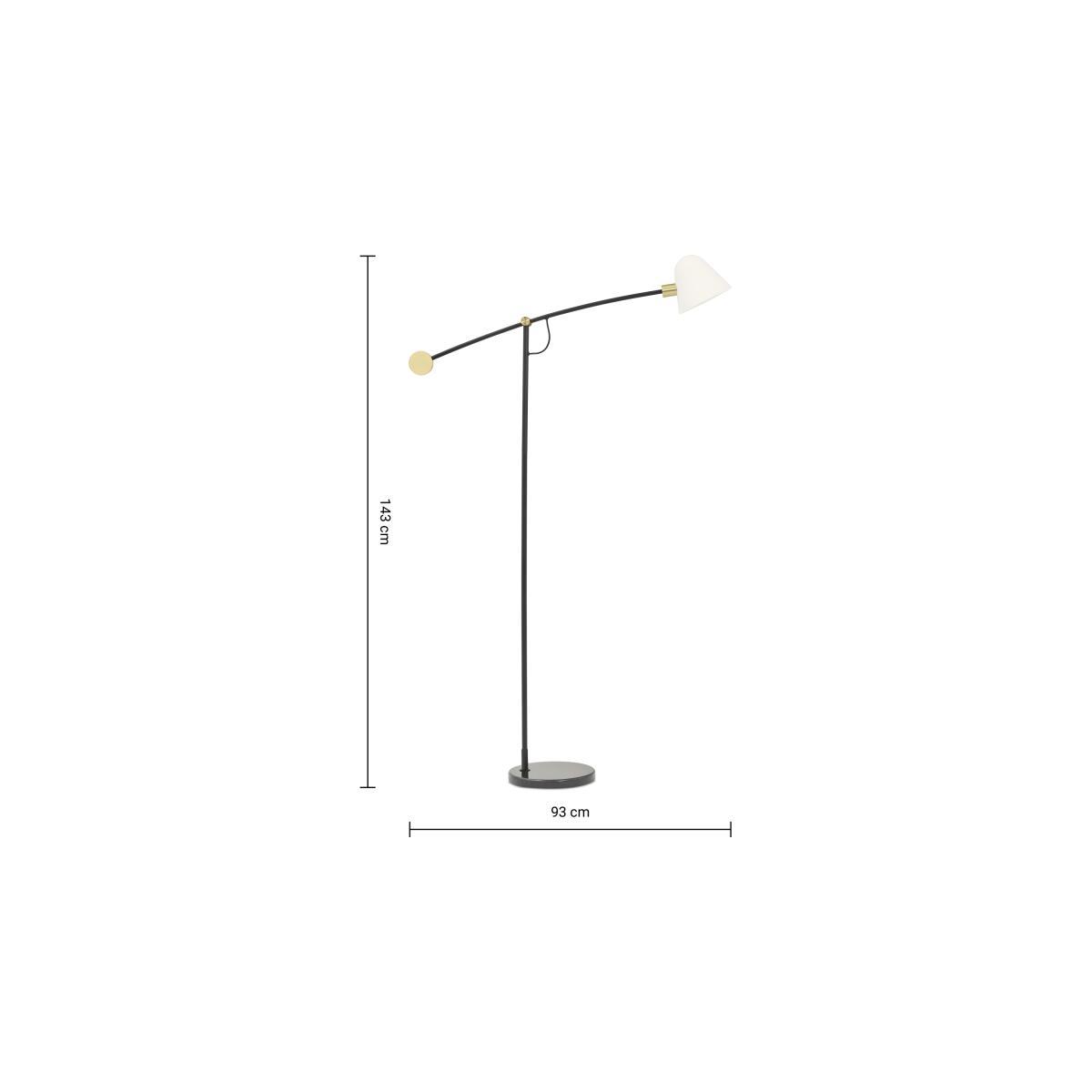 Calico Floor Lamp, Black & Brass – image 8