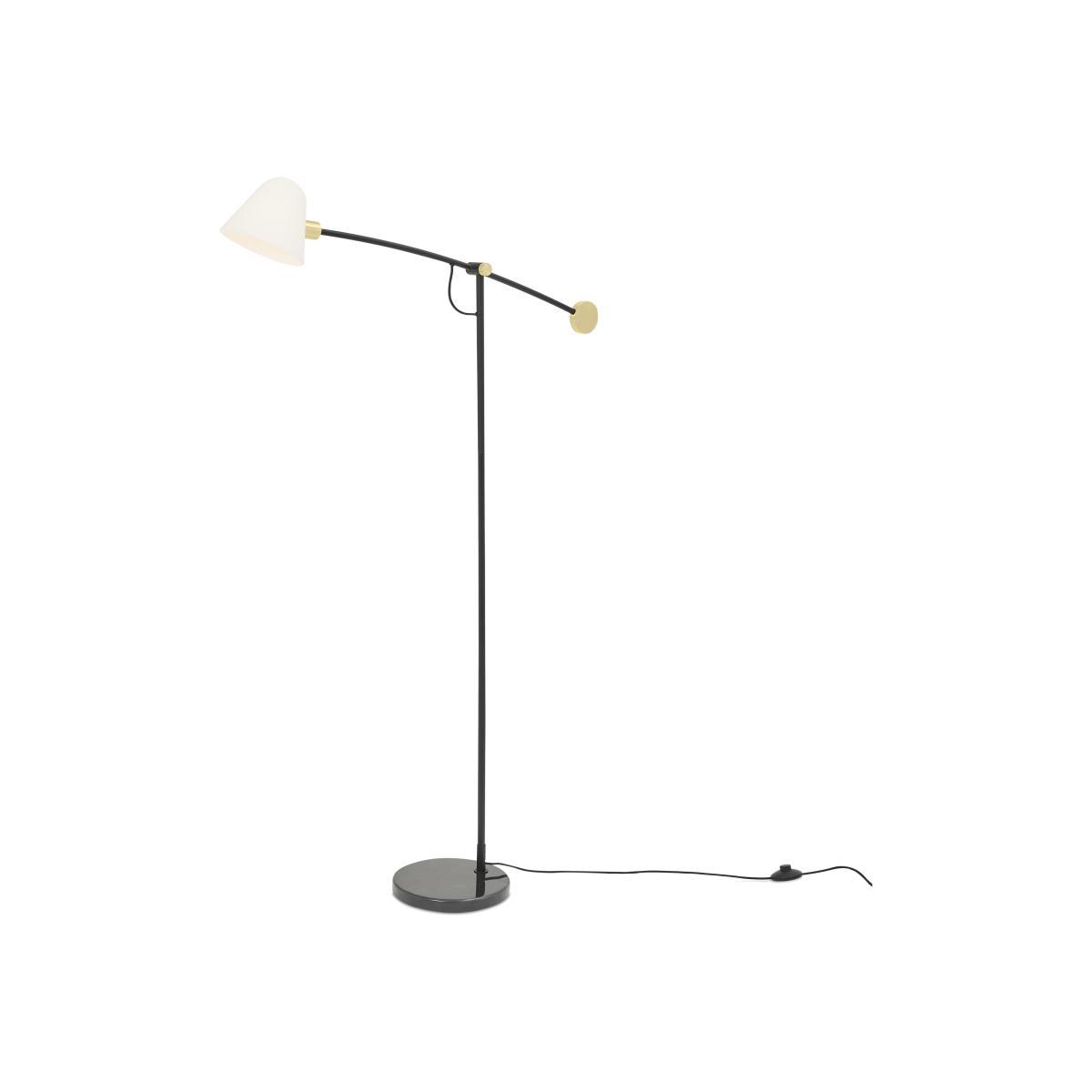 Calico Floor Lamp, Black & Brass – image 1
