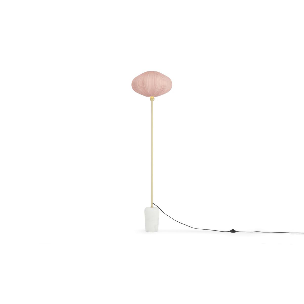 Bonney Pleated Shade Floor Lamp, Brushed Brass, Marble & Pink – image 3