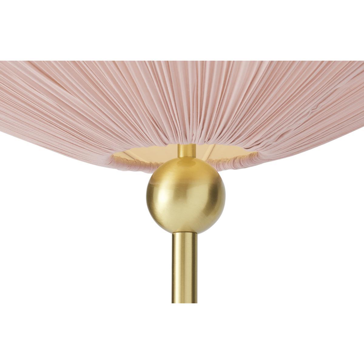 Bonney Pleated Shade Floor Lamp, Brushed Brass, Marble & Pink – image 5