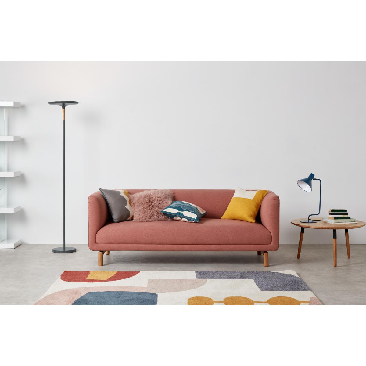Tina LED Uplighter Floor Lamp, Charcoal & Wood – image 4