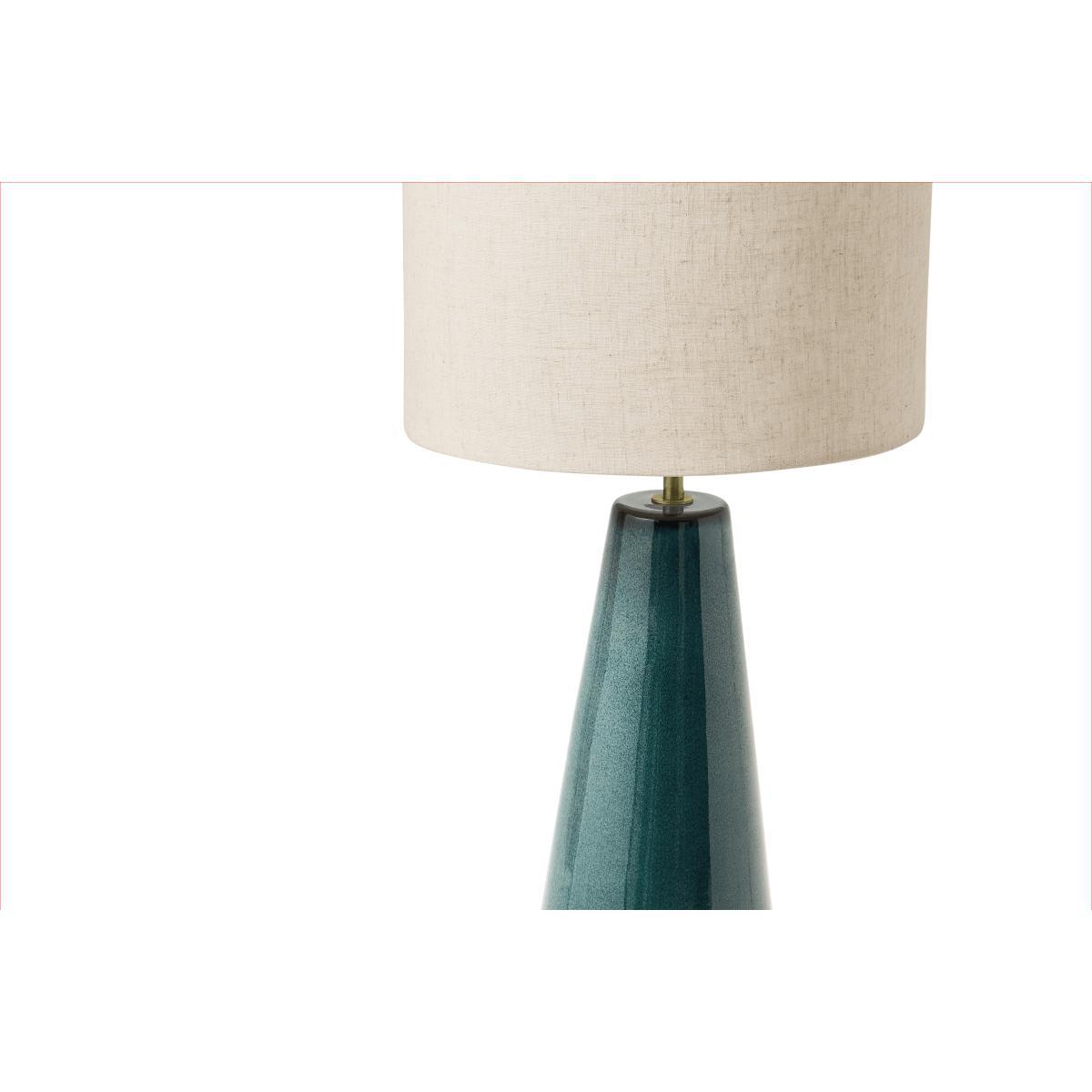 Vince Midi Floor Lamp, Reactive Glaze Blue Ceramic & Oatmeal – image 6