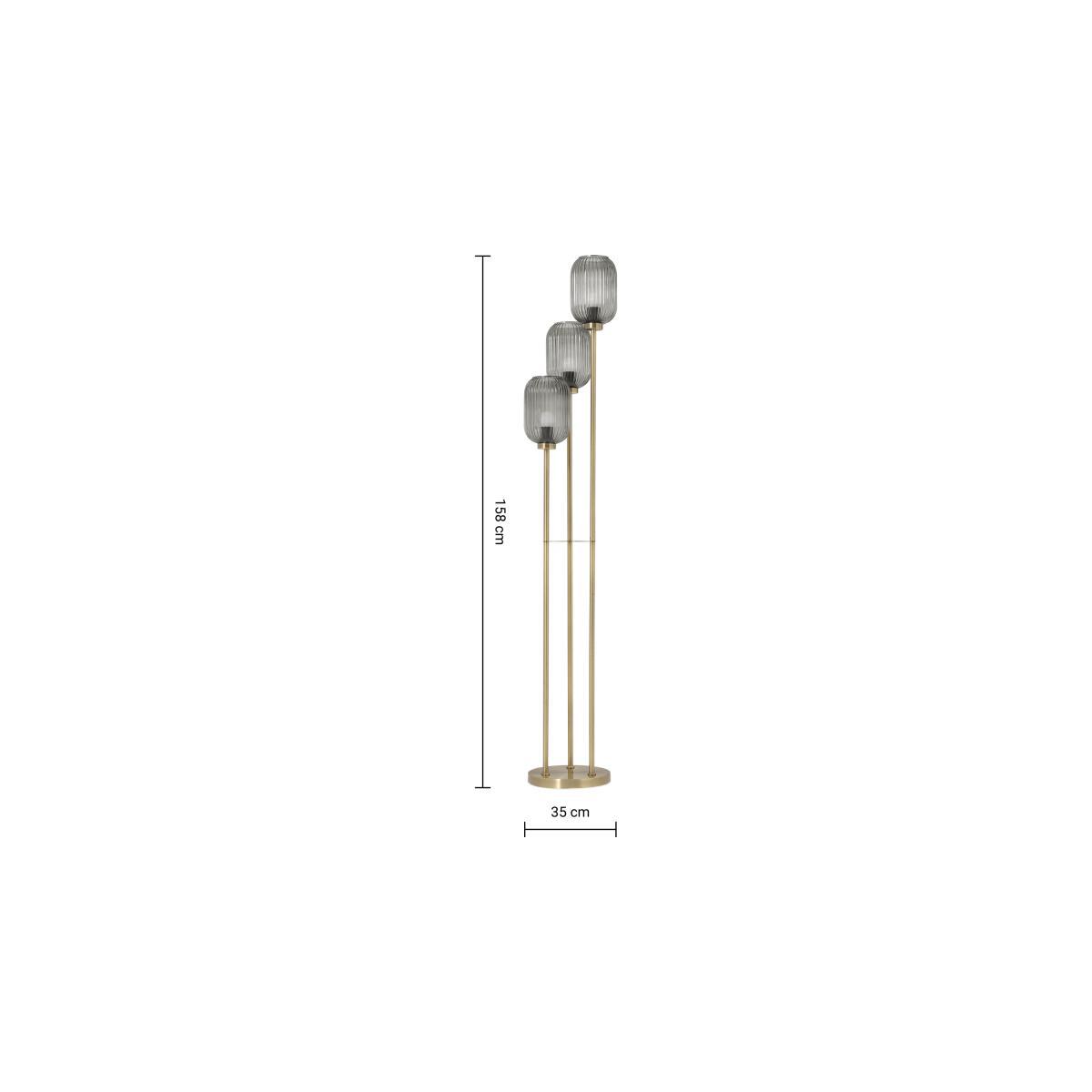 Briz Multi Floor Light, Grey Glass – image 9
