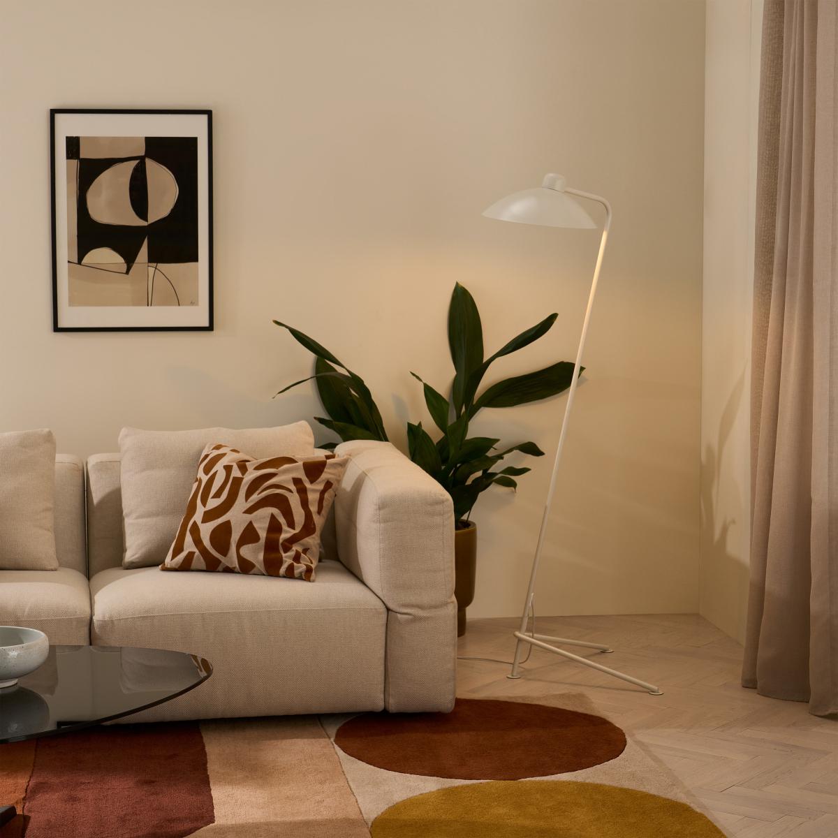 Gino Floor Lamp, Ivory Metal – image 9