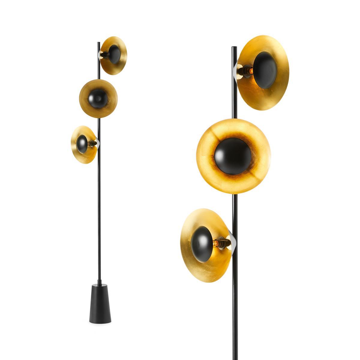 Arne Floor Lamp, Black & Gold Foil – image 2