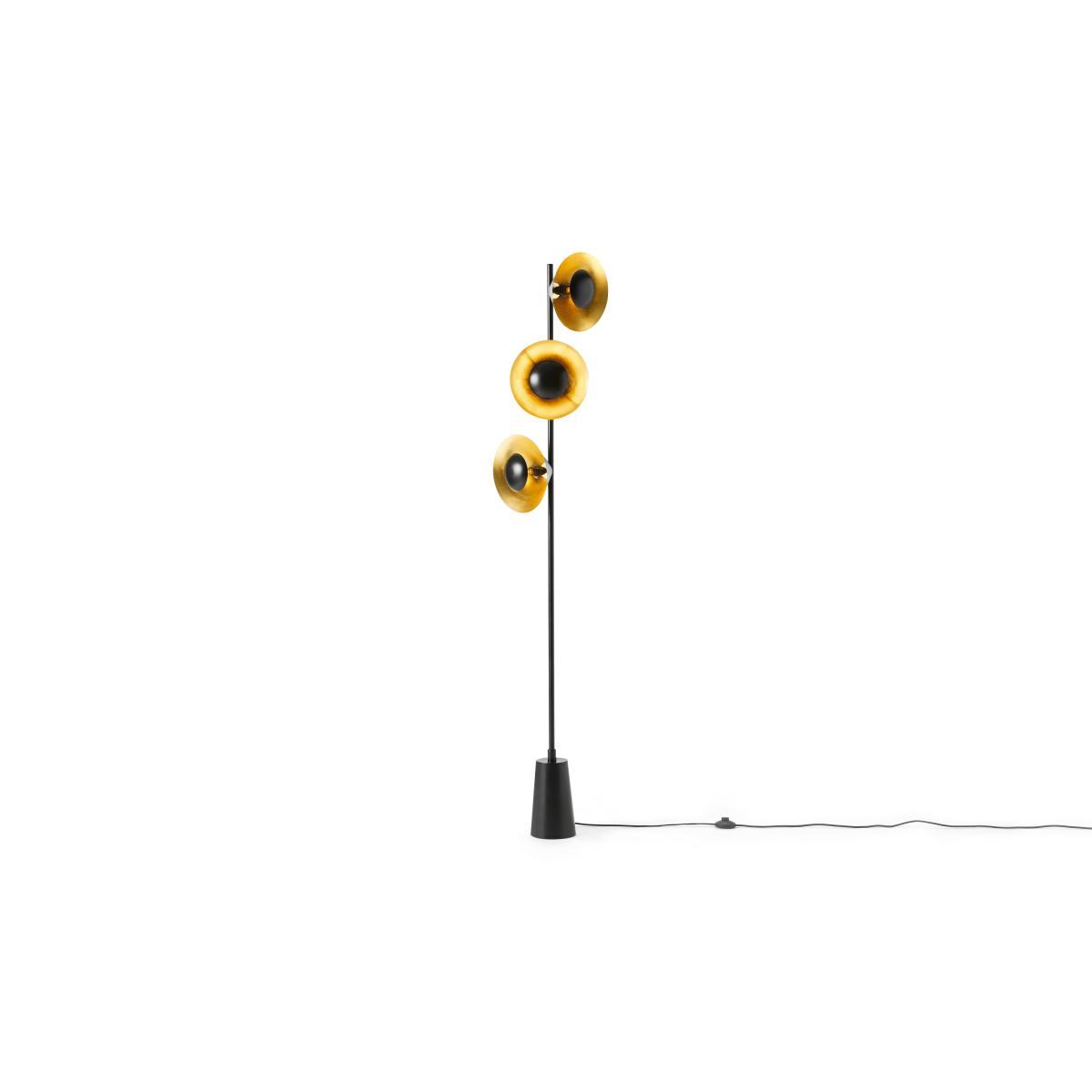 Arne Floor Lamp, Black & Gold Foil – image 3