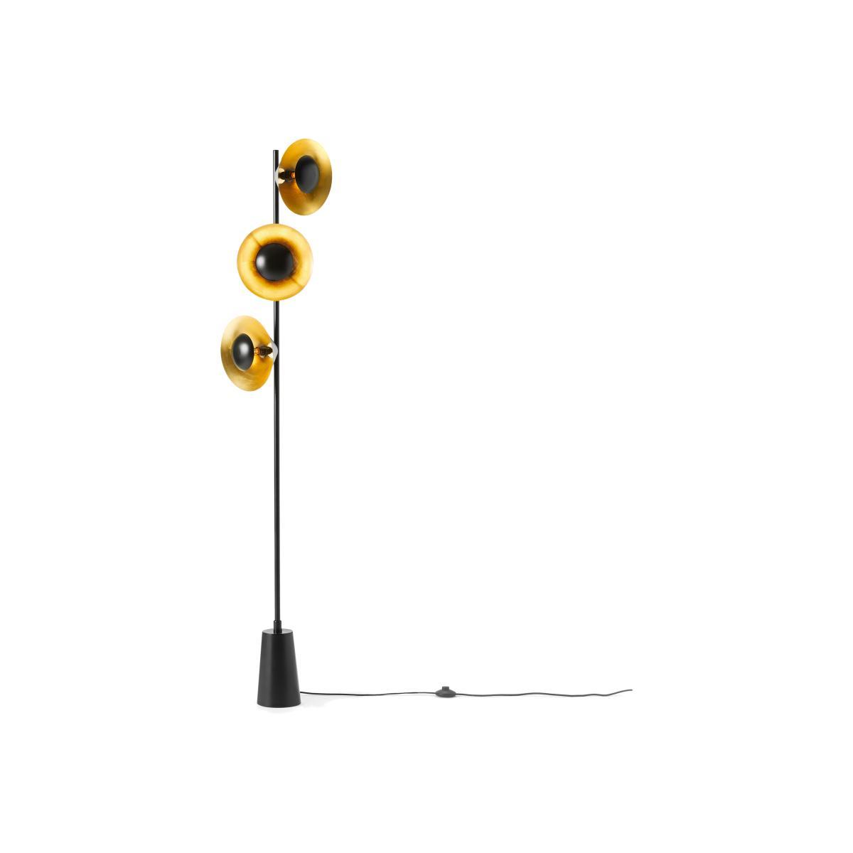 Arne Floor Lamp, Black & Gold Foil – image 1