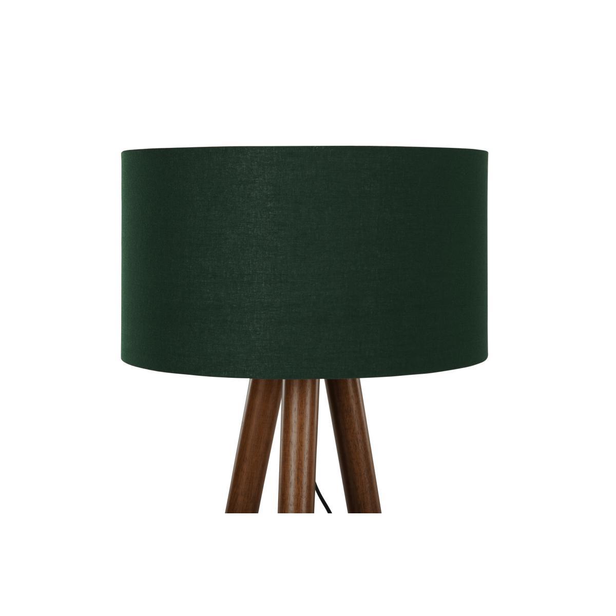 Bree Turned Wood Tripod Floor Lamp, Dark Wood & Green – image 5
