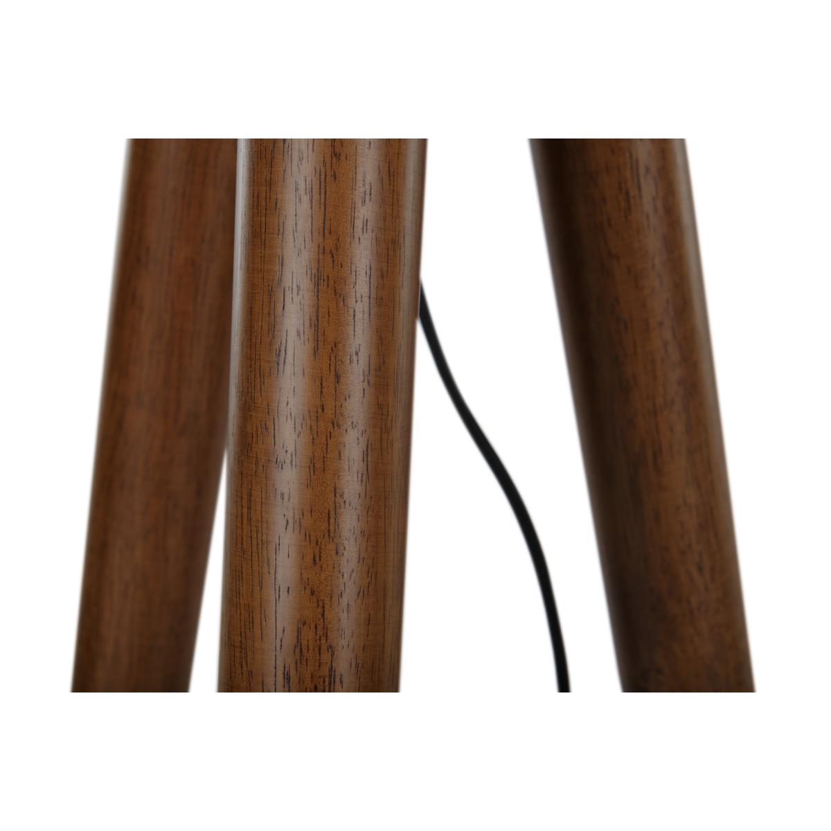 Bree Turned Wood Tripod Floor Lamp, Dark Wood & Green – image 7