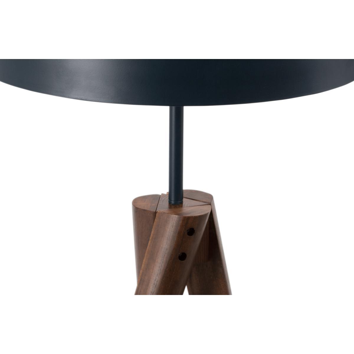 Madison Tripod Floor Lamp, Navy Blue and Dark Wood – image 6