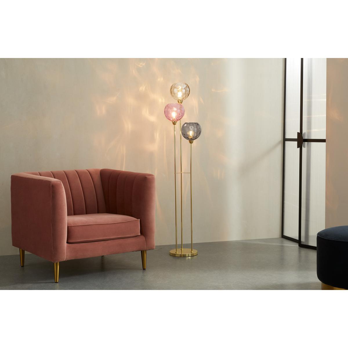 Ilaria Triple Floor Lamp, Multicoloured Glass & Brass – image 4