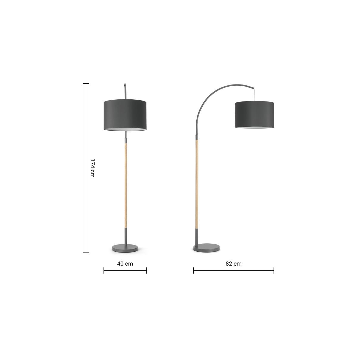 Kyle Overreach Floor Lamp, Grey – image 8