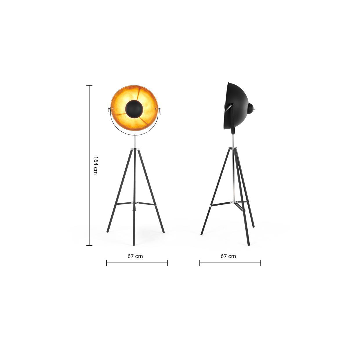 Chicago Floor Lamp, Black & Copper – image 9