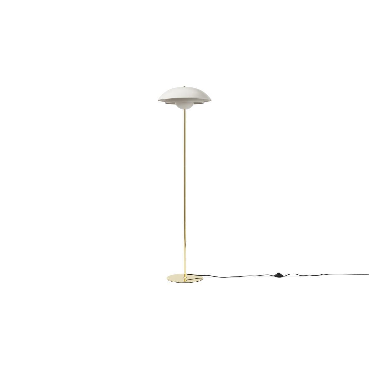 Brunswick Layered Floor Lamp, Warm Grey & Brass – image 3