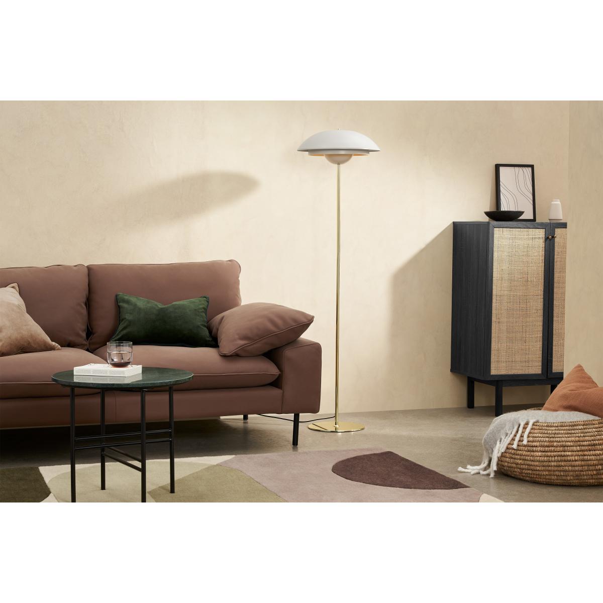 Brunswick Layered Floor Lamp, Warm Grey & Brass – image 4