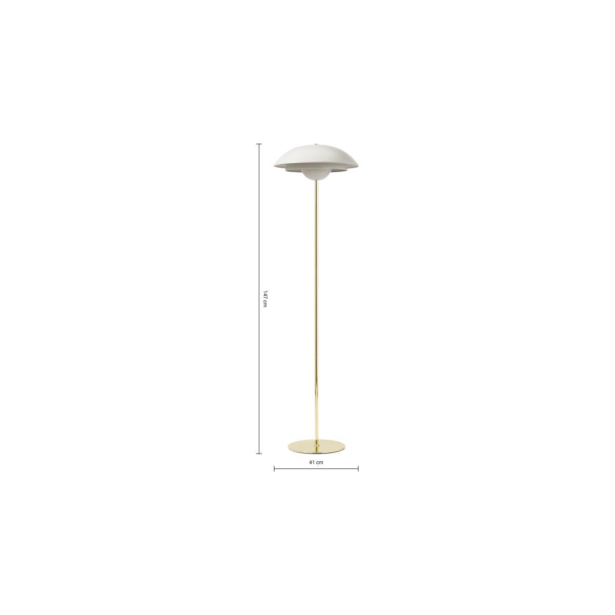 Brunswick Layered Floor Lamp, Warm Grey & Brass – image 9