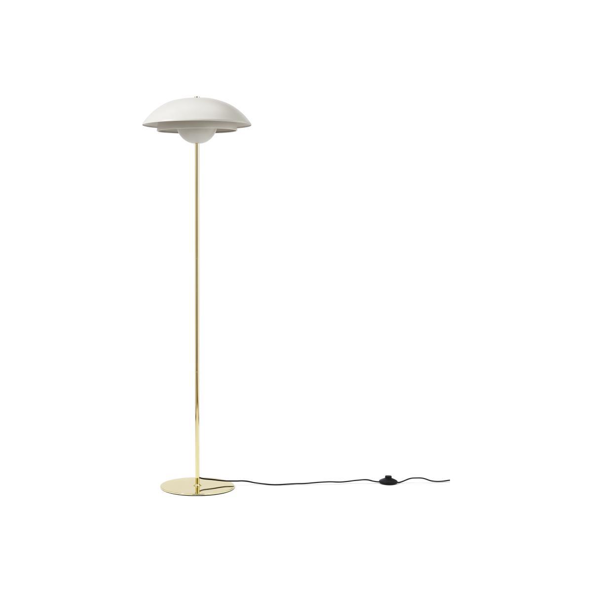 Brunswick Layered Floor Lamp, Warm Grey & Brass – image 1
