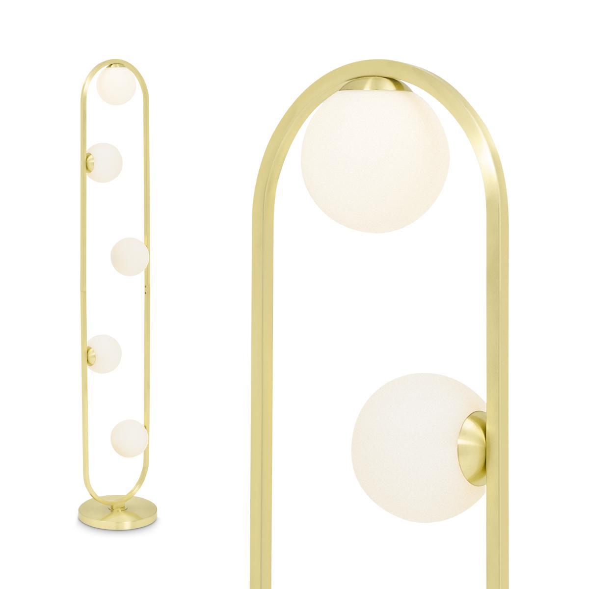 Remi Floor Lamp, Brushed Brass & Opal Glass – image 2