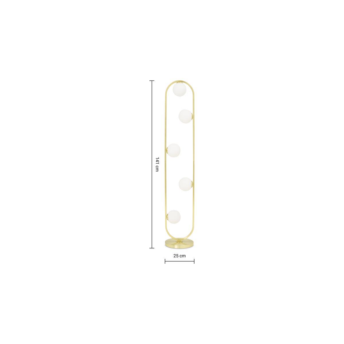 Remi Floor Lamp, Brushed Brass & Opal Glass – image 8
