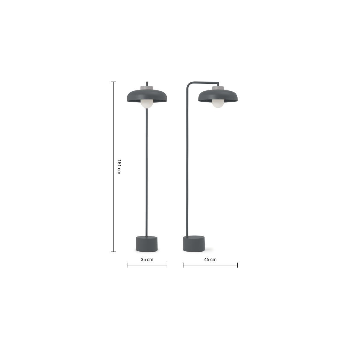 Arka Floor Light, Charcoal Metal – image 9