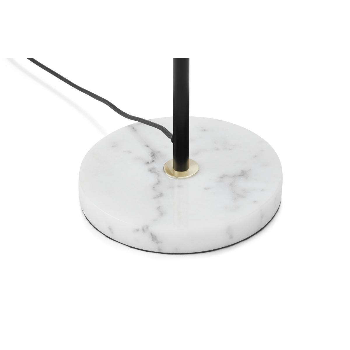 Boll Floor Lamp, White Marble, Black & Frosted Glass – image 6