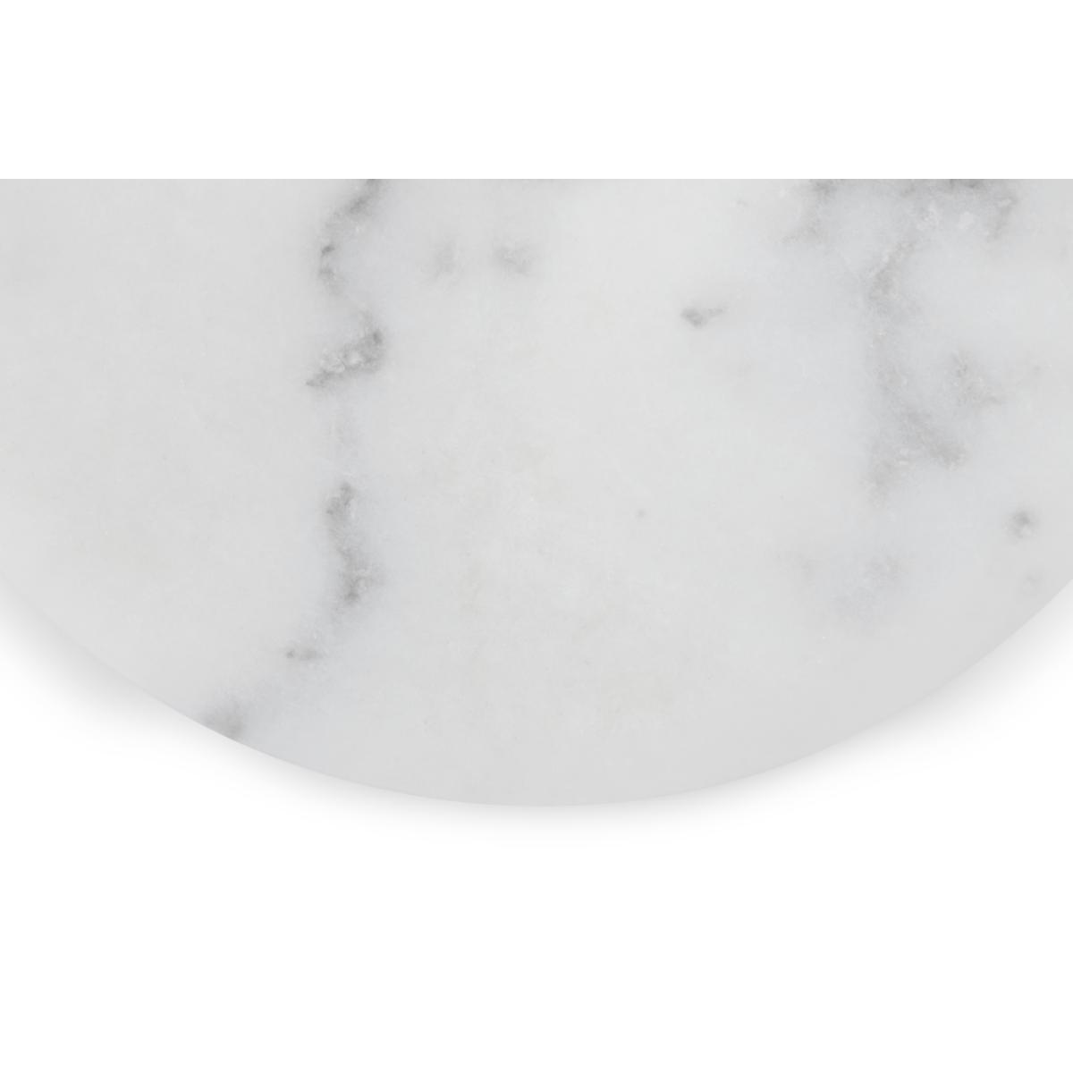 Boll Floor Lamp, White Marble, Black & Frosted Glass – image 7