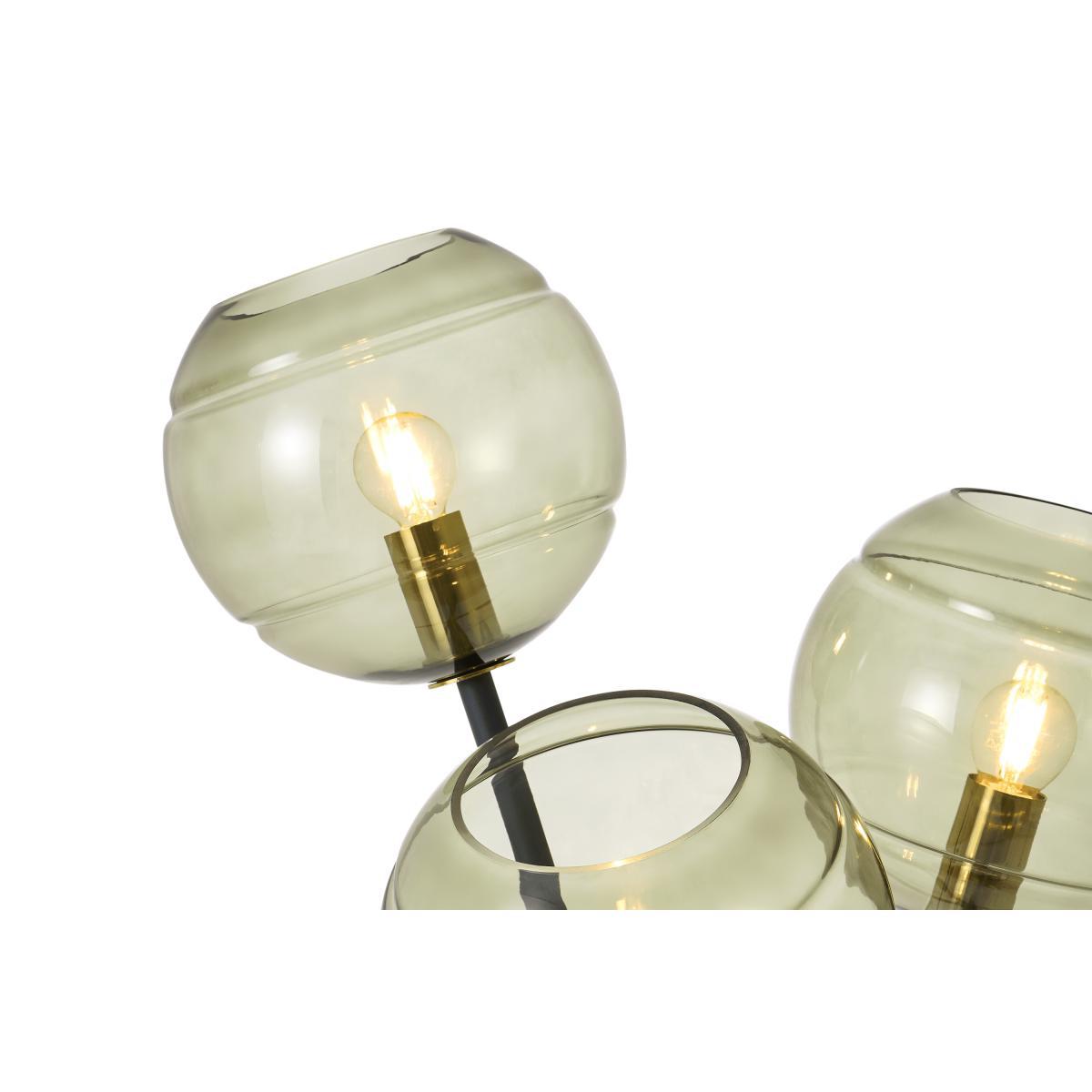 Mika Tripod Floor Light, Green, Grey & Brass – image 6
