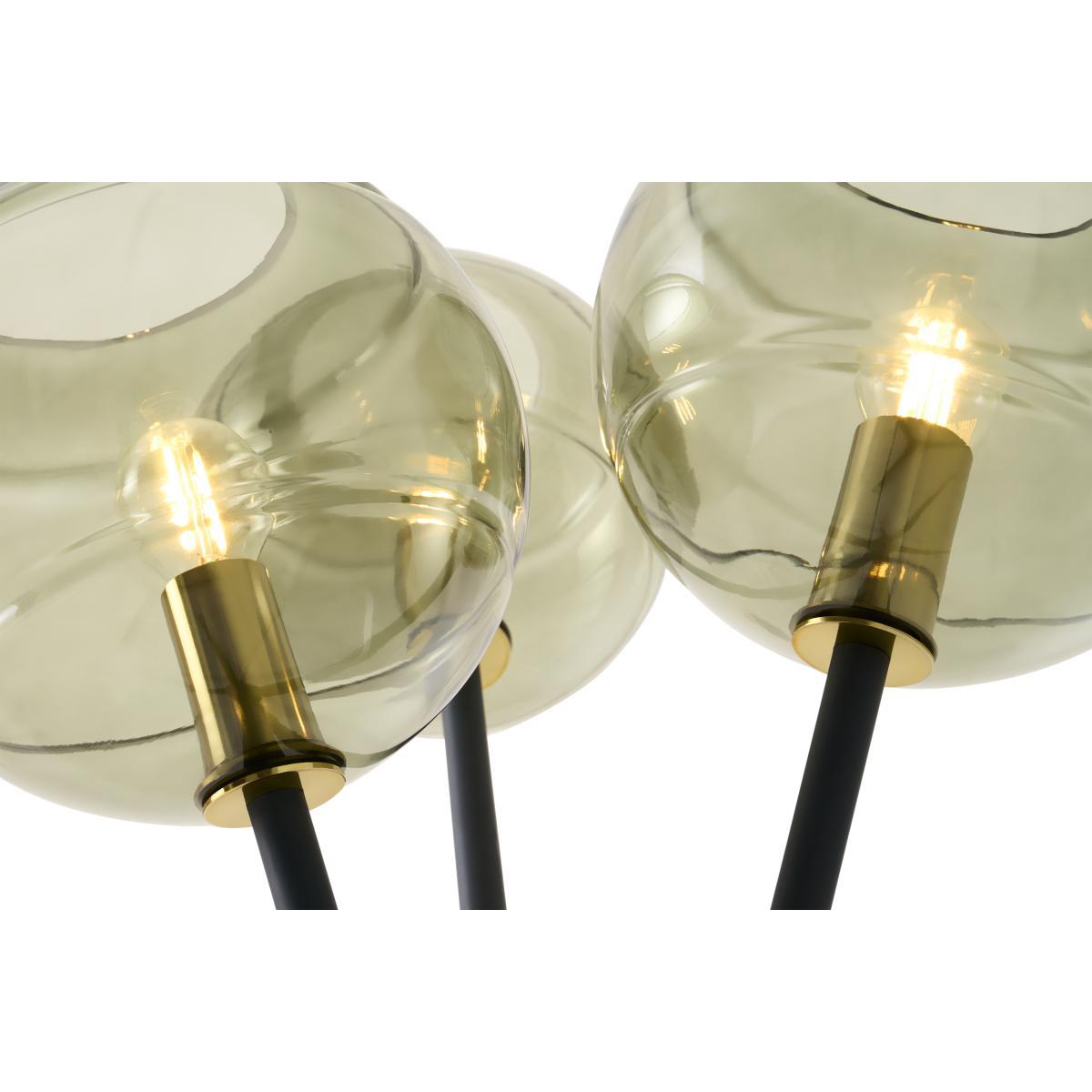 Mika Tripod Floor Light, Green, Grey & Brass – image 8