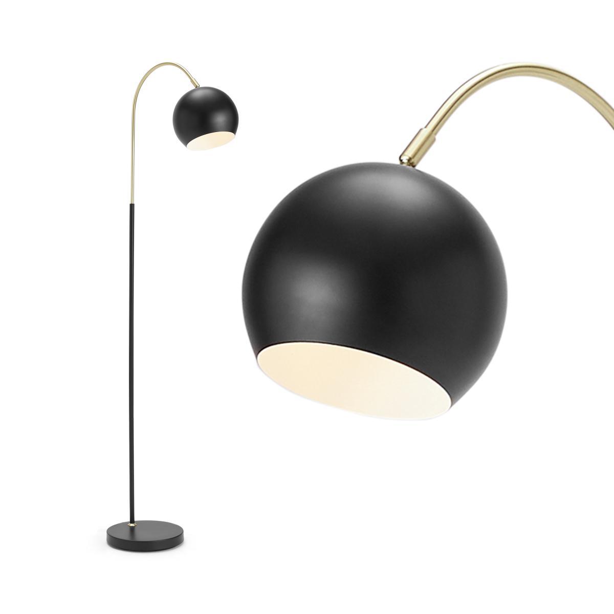 Jak Arch Overreach Floor Lamp, Black & Brass – image 2