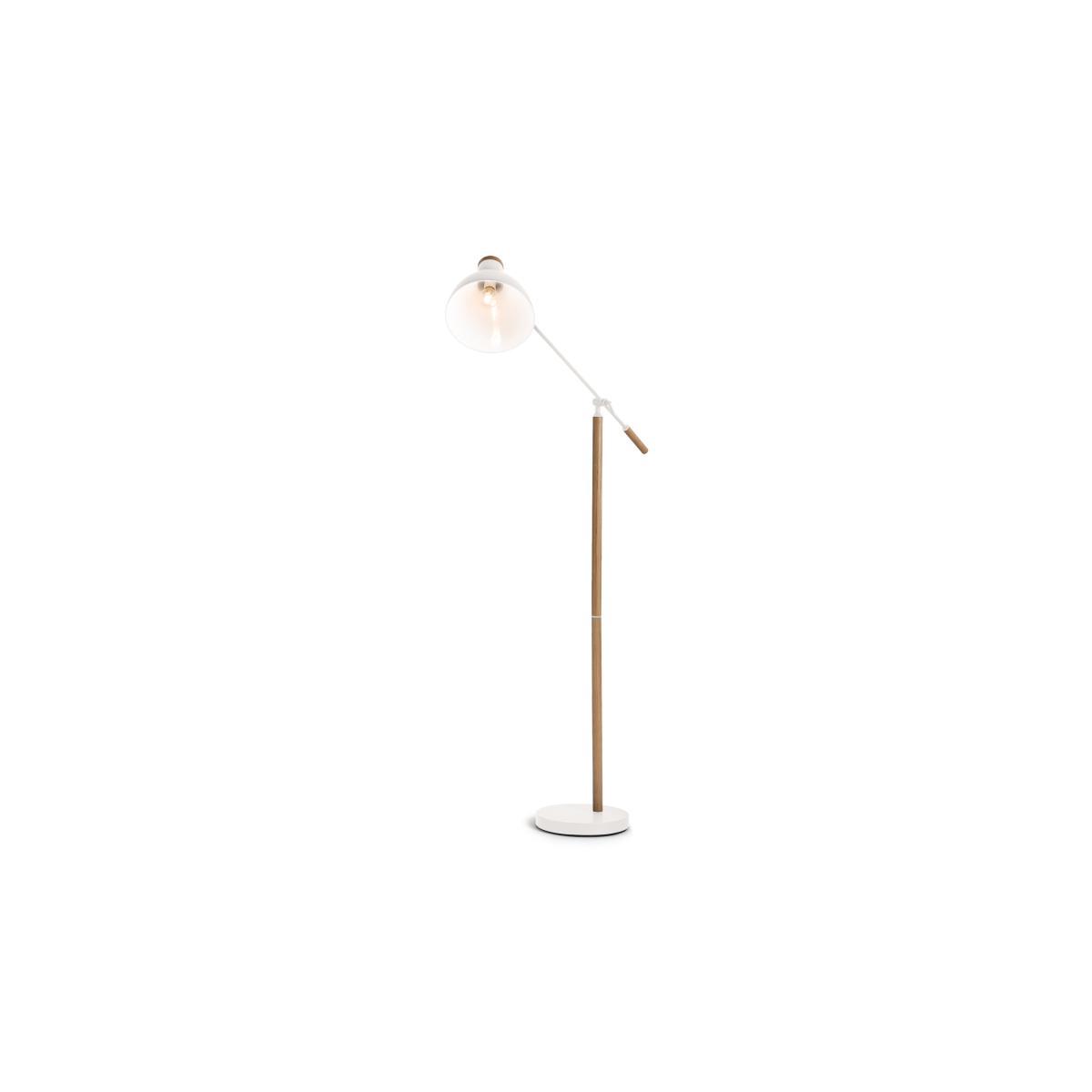 Cohen Floor Lamp, White and Natural Oak – image 6