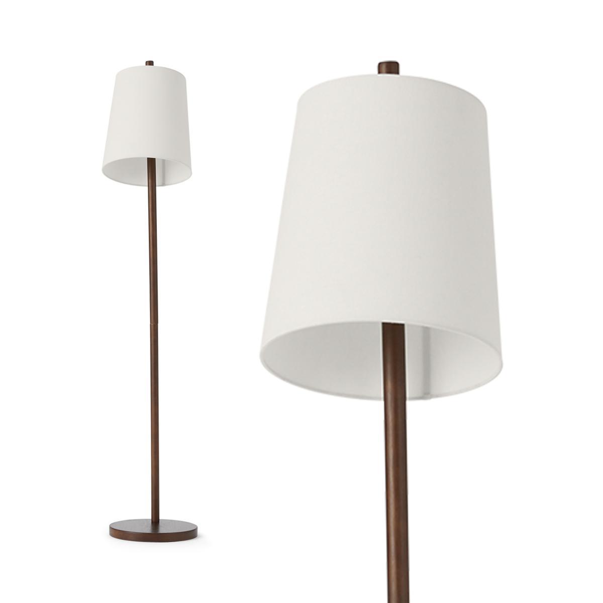 Sveinn Wood Floor Lamp, Dark Wood and White – image 2