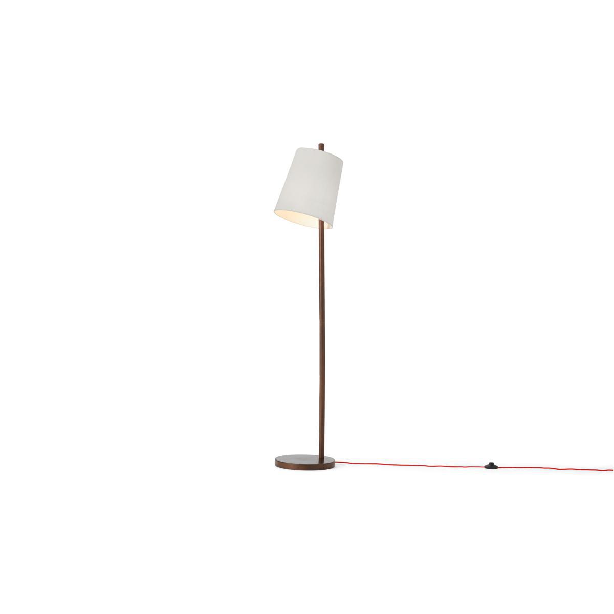 Sveinn Wood Floor Lamp, Dark Wood and White – image 3