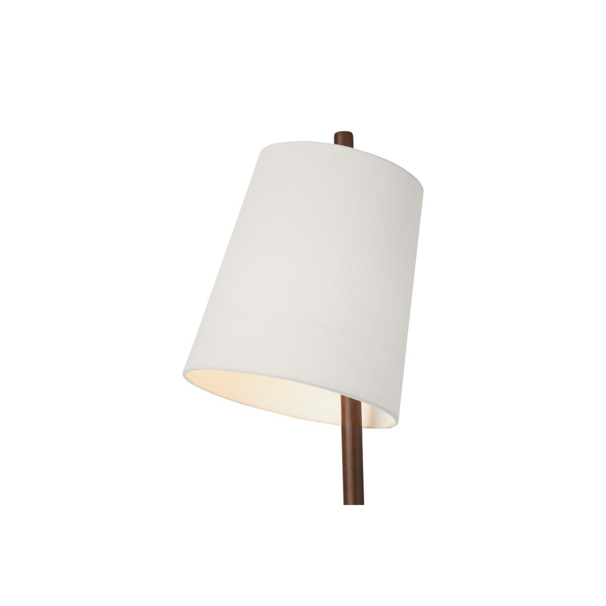 Sveinn Wood Floor Lamp, Dark Wood and White – image 5